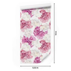 Tapeta Różowe PEONIE Białe Tulipany Kwiaty Natura 53x1000  - Miniaturka zdjęcia nr 2