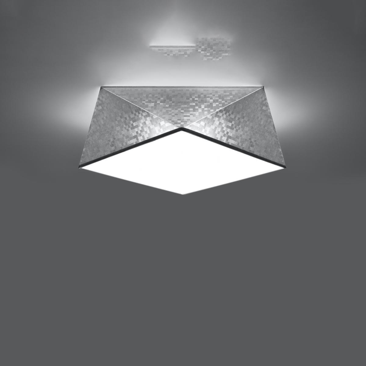 Plafon HEXA 35 cekin 15x35x35cm nowoczesna lampa srebrna E27 do salonu nr. 3