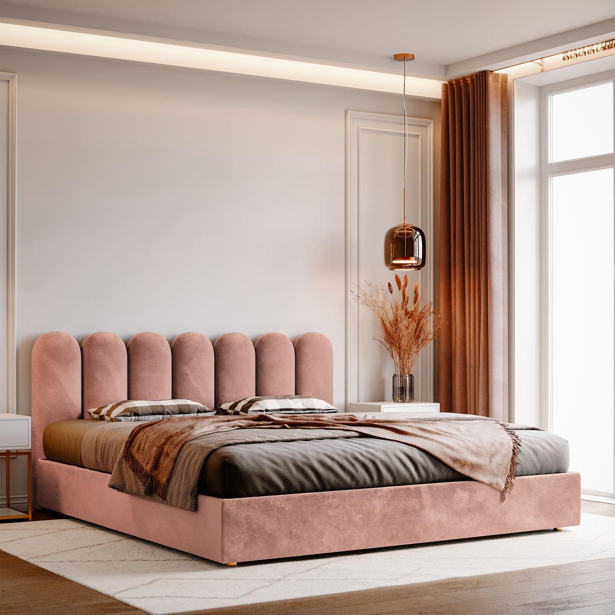 Panele tapicerowane  30x100 cm płotek magic velvet brudny róż nr. 5