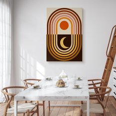 Obraz Do Sypialni Aztecki Księżyc Słońce Styk Boho Abstrakcja 70x100cm - Miniaturka zdjęcia nr 4