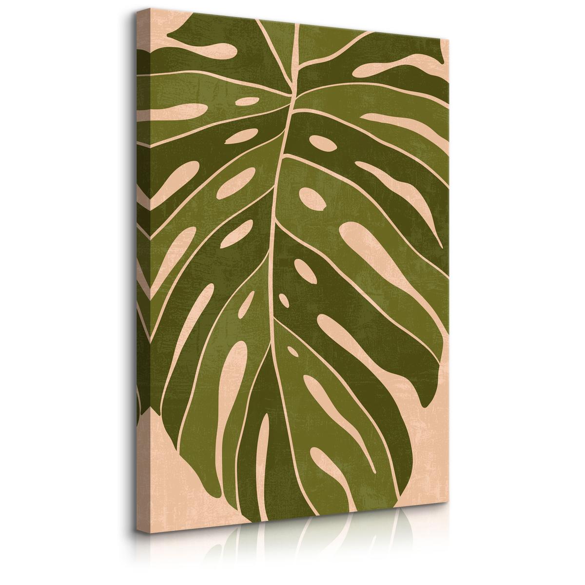 Obraz Do Salonu Liście Tropikalne Monstera Styl Boho Natura 30x40cm