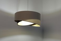 Lampa 45 cm do sypialni salonu wisząca asymetryczna beżowo-brązowa - Miniaturka zdjęcia nr 6