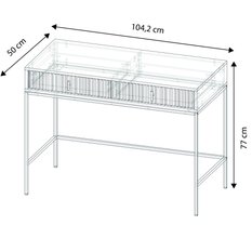 Toaletka Maggiore 104 cm do sypialni garderoby biały złoty - Miniaturka zdjęcia nr 7