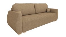 Kanapa Dalia z funkcją spania 88x221x93 cm  do salonu z funkcją spania lambi brązowy - Miniaturka zdjęcia nr 1