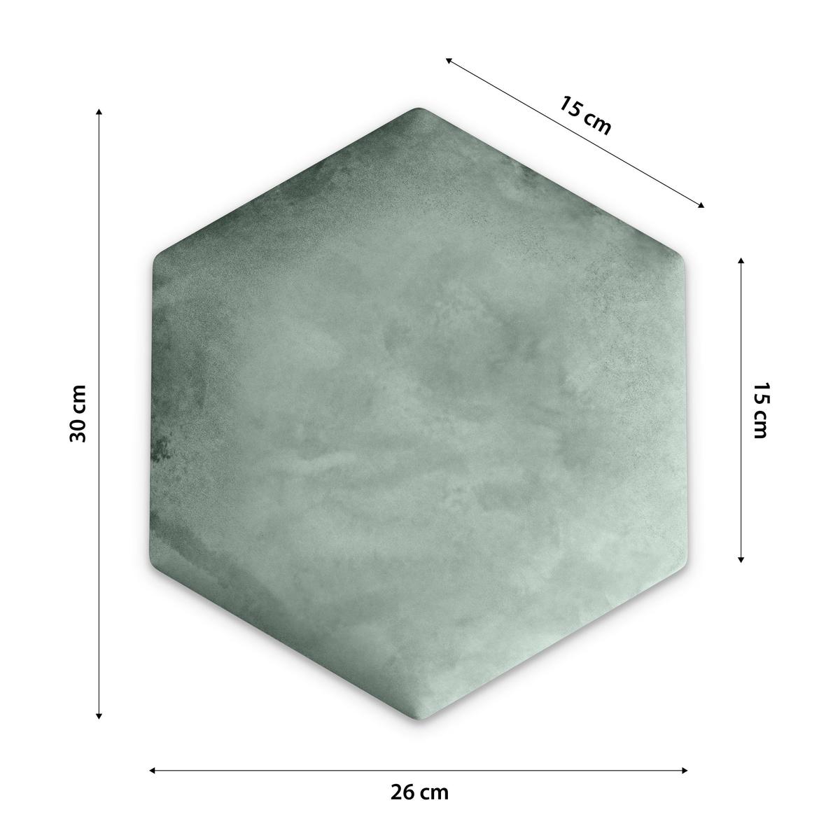 Panele tapicerowane 26x30 na ścianę hexagon miętowy nr. 3