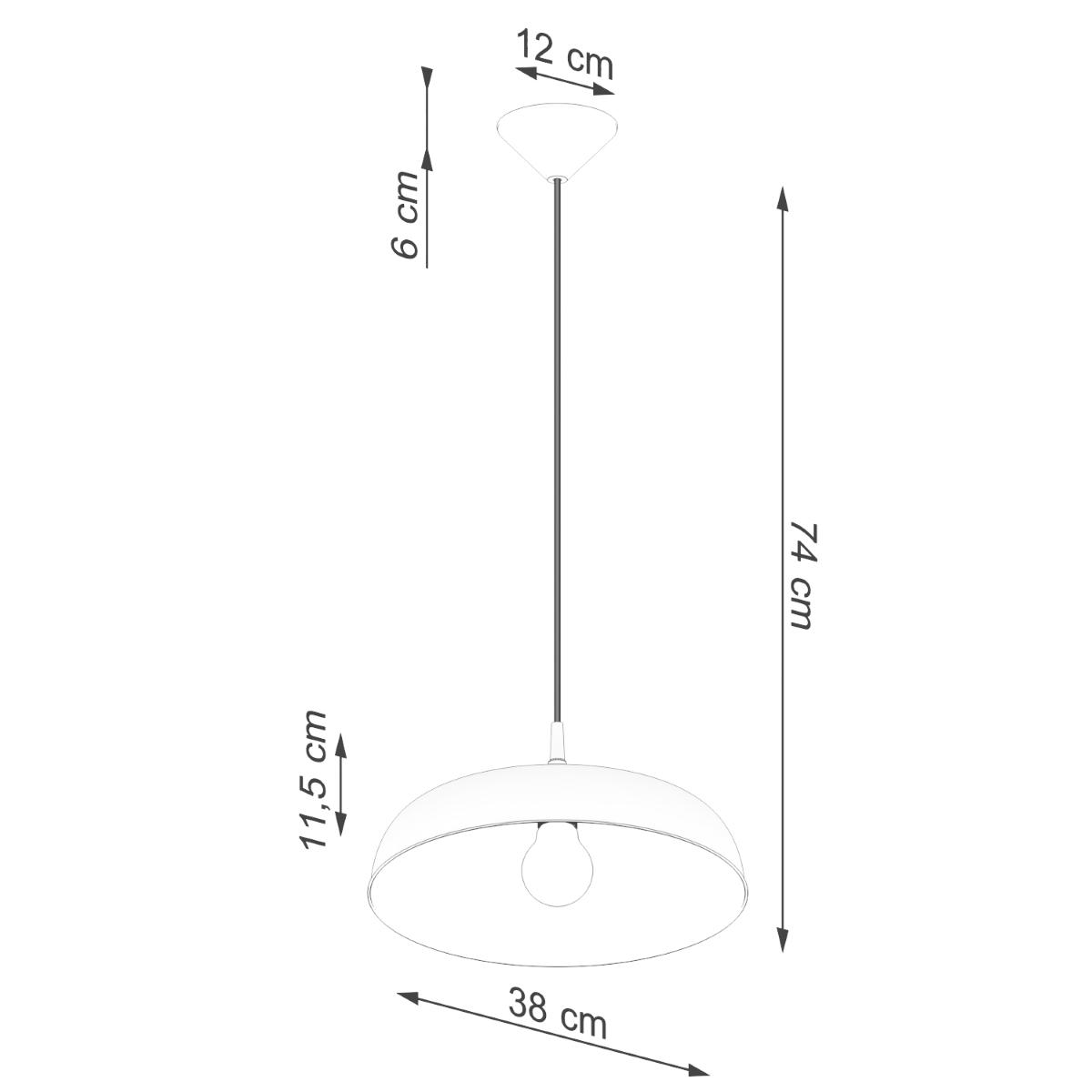 Lampa wisząca GINA biała 74x38x38cm nowoczesna E27 do salonu nr. 10