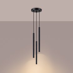 Lampa wisząca ARCHE 3P czarna 120x20x20cm nowoczesna lampa G9 do salonu - Miniaturka zdjęcia nr 3