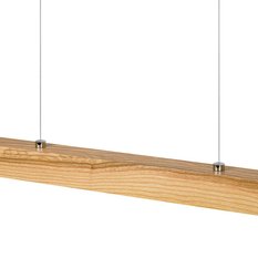 Lampa wisząca 100 x 7 x 150 cm LED z drewna jesionowego wymienny LED rustykalna 4000K do salonu - Miniaturka zdjęcia nr 3