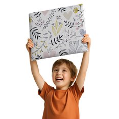Panele tapicerowane 30x30 cm pastelowe rośliny z nadrukiem dla dzieci na ścianę - Miniaturka zdjęcia nr 6