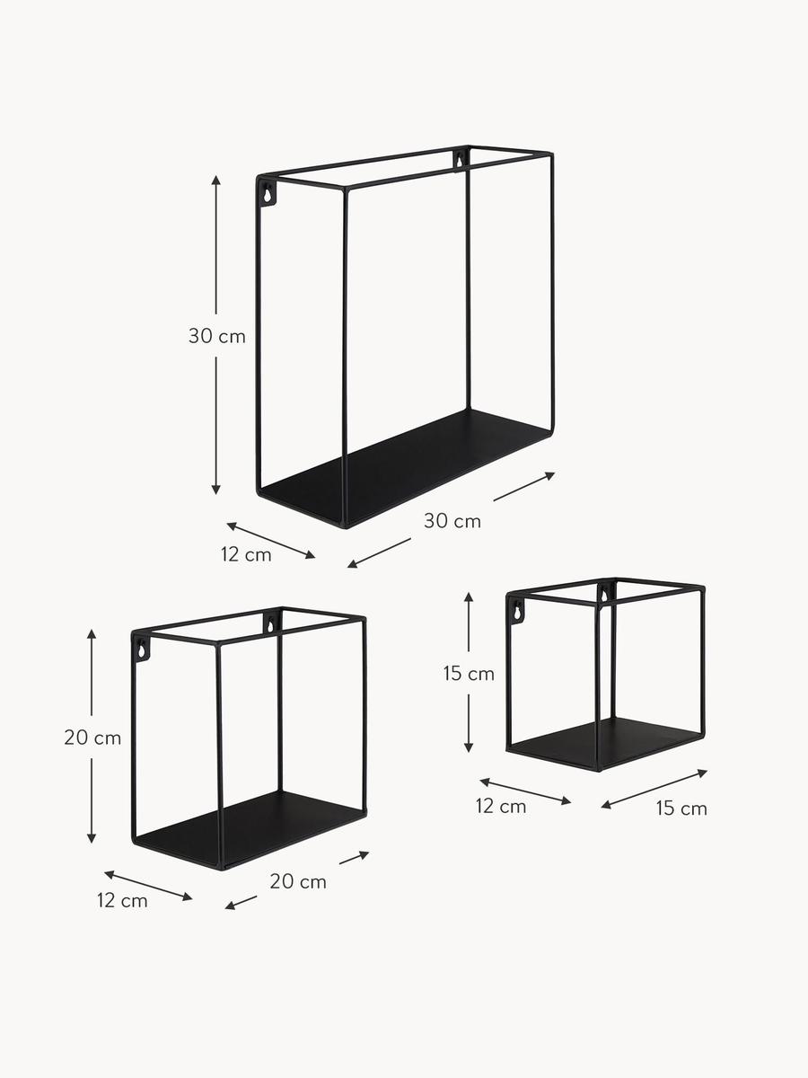 Półka 47 cm zestaw do sypialni czarny nr. 2