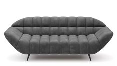 Sofa GAPPA 200x94x82 cm monolith 92 nowoczesna kanapa pikowana wersal ciemnoszara do salonu - Miniaturka zdjęcia nr 1