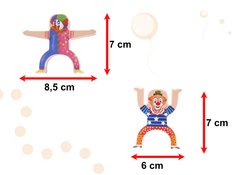 Gra zręcznościowa montessori układanka balansująca wieża klocki klaun 18 elementów dla dzieci 7x8,5x1,5 cm - Miniaturka zdjęcia nr 3