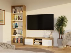 Szafka RTV Malwa 36x120x40 cm do salonu dąb artisan biel  - Miniaturka zdjęcia nr 13
