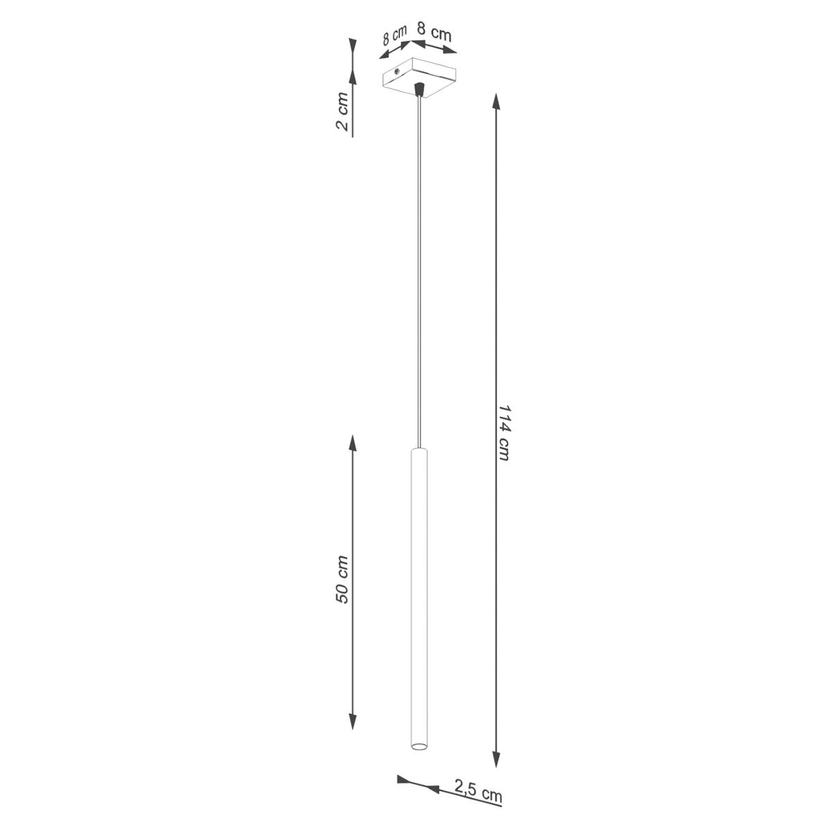 Lampa wisząca Pastelo 114x8x8cm do sypialni salonu beżowa nr. 6