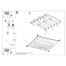 Plafon LUNA 4 biały 15x140x140cm nowoczesna lampa G13 do salonu - Miniaturka zdjęcia nr 5