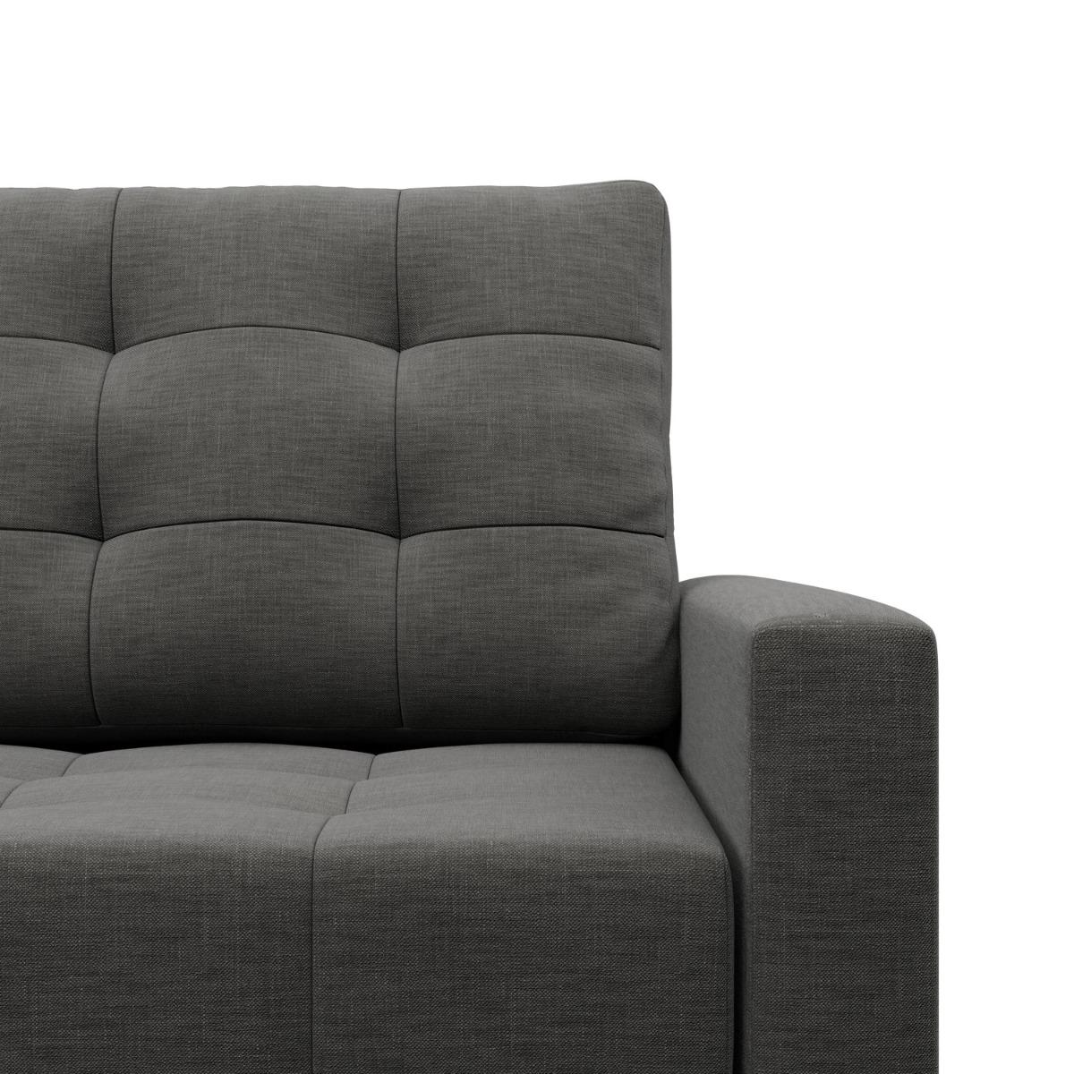 Sofa ELMA 152x92x92 cm 2-osobowa skandynawska rozkładana z pojemnikiem na nóżkach sprężyna bonell  do salonu ciemna szara nr. 6