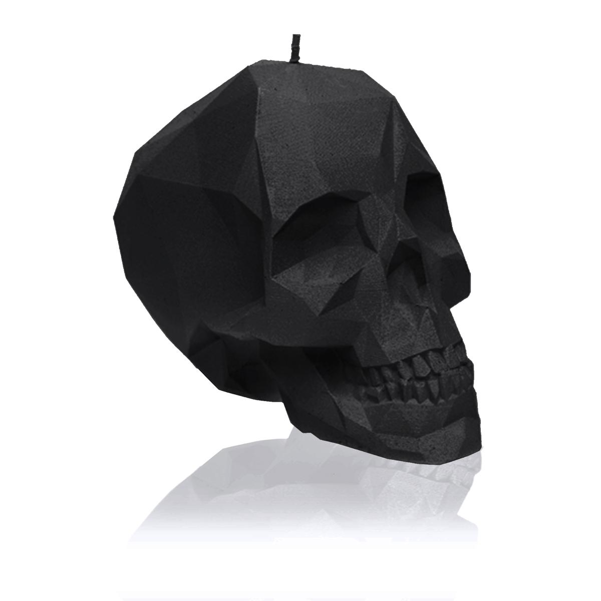 Świeca Skull Low-Poly Black Matt Big nr. 2