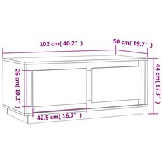 Szafka RTV 102x50x44 cm z ukrytym schowkiem pod blatem czarny do salonu - Miniaturka zdjęcia nr 10