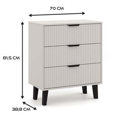 Komoda Scandi 81,5x70x39 cm do sypialni salonu slim kaszmir beż - Miniaturka zdjęcia nr 4