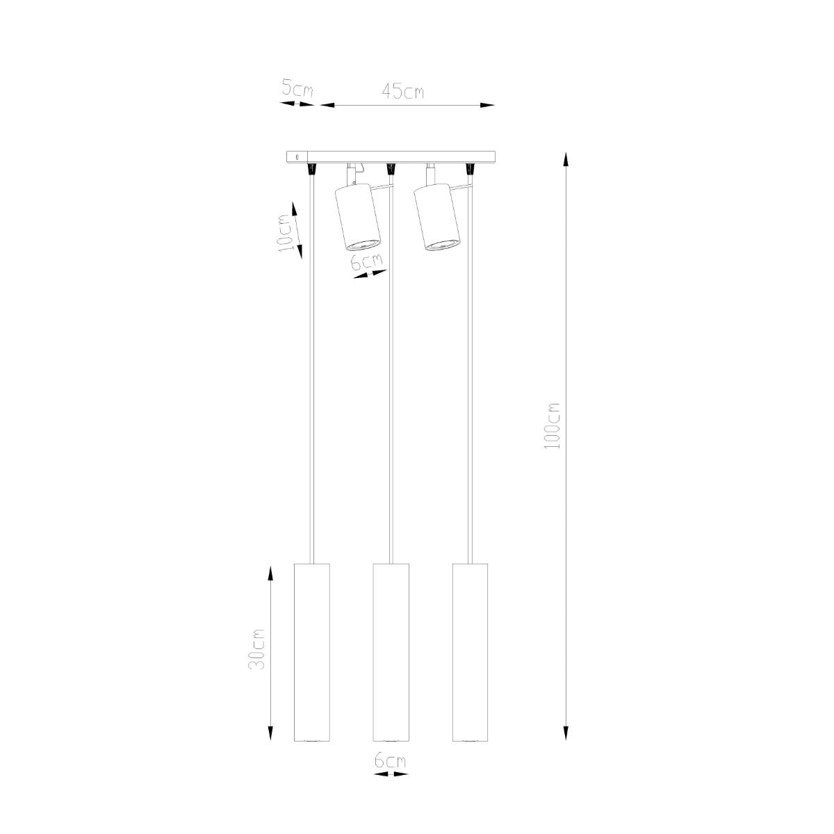 Lampa wisząca RING 3 biały 100x5x45cm nowoczesna G10 do salonu nr. 4