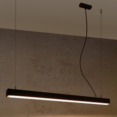 Lampa wisząca PINNE 90 czarna 3000K 150x6x90cm nowoczesna LED do salonu - Miniaturka zdjęcia nr 3