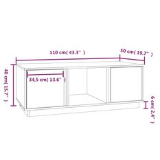 Stolik kawowy 110x50x40 cm z przestronnymi półkami lite drewno sosnowe do salonu - Miniaturka zdjęcia nr 9