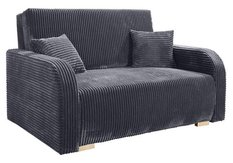 Sofa jednoosobowa Lili 85x103x97 cm do salonu z funkcją spania  rozkładana sztruks ciemnoszara - Miniaturka zdjęcia nr 1