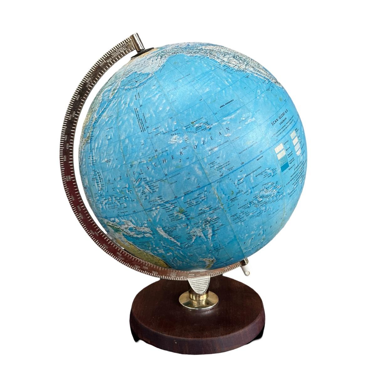 Lampa, globus podświetlany, Scan Globe, Dania lata 70. nr. 2