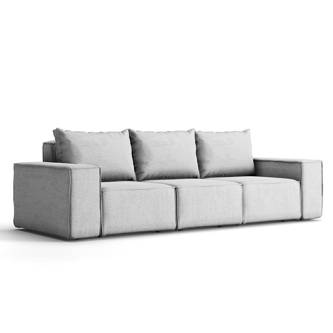 Sofa ogrodowa SONNE 245x88x73 cm 3 - osobowa wodoodporna na taras do ogrodu jasnoszara