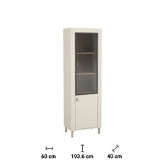 Witryna 60x40x193,6 cm Mossa z dwoma drzwiczkami kaszmir do salonu - Miniaturka zdjęcia nr 4