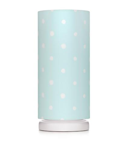 Lampka nocna Lovely Dots 13x32 cm abażur do pokoju dziecięcego miętowa w kropki drewno olejowane nr. 5