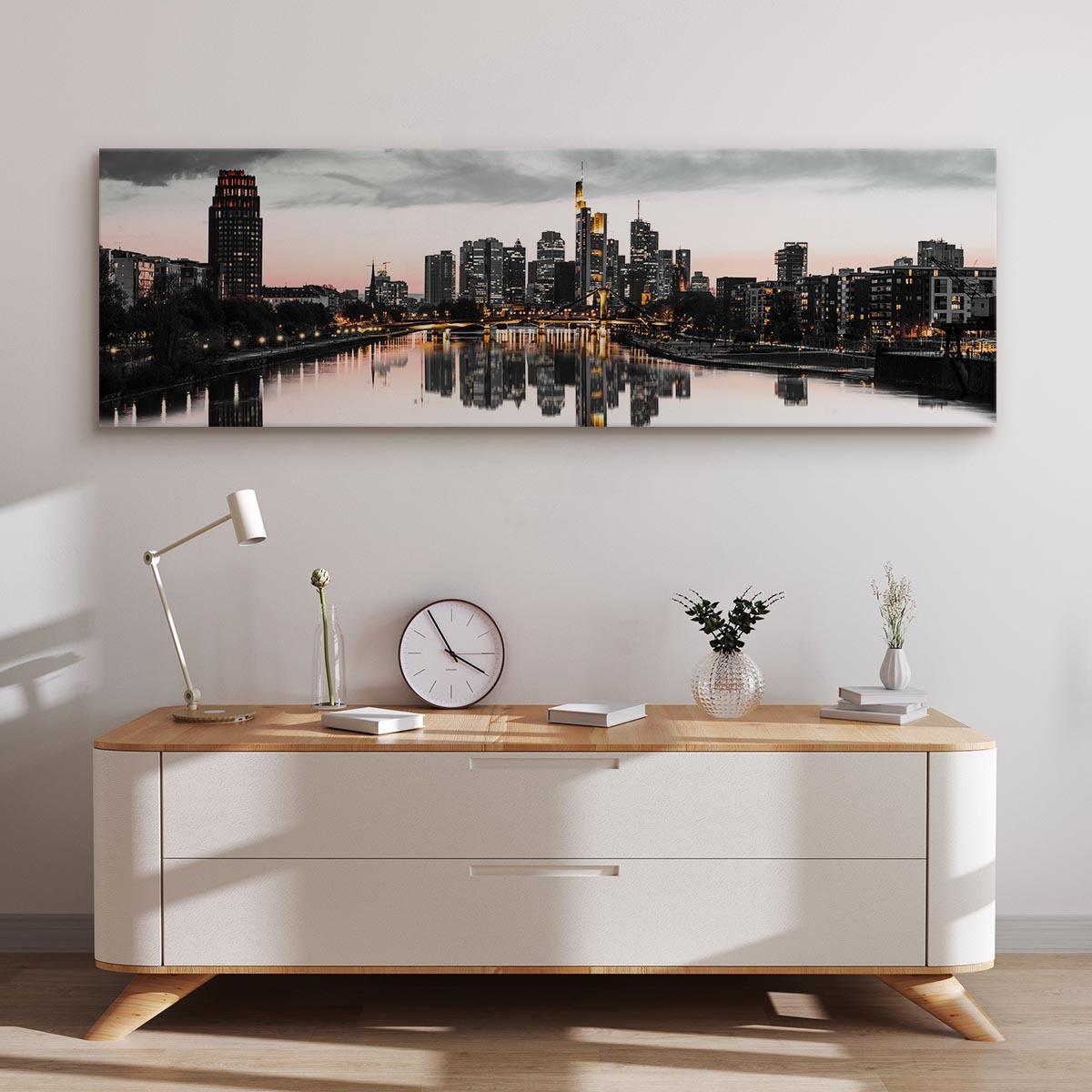 Obraz Do Salonu PANORAMA Frankfurtu Miasto Architektura 145x45cm nr. 8