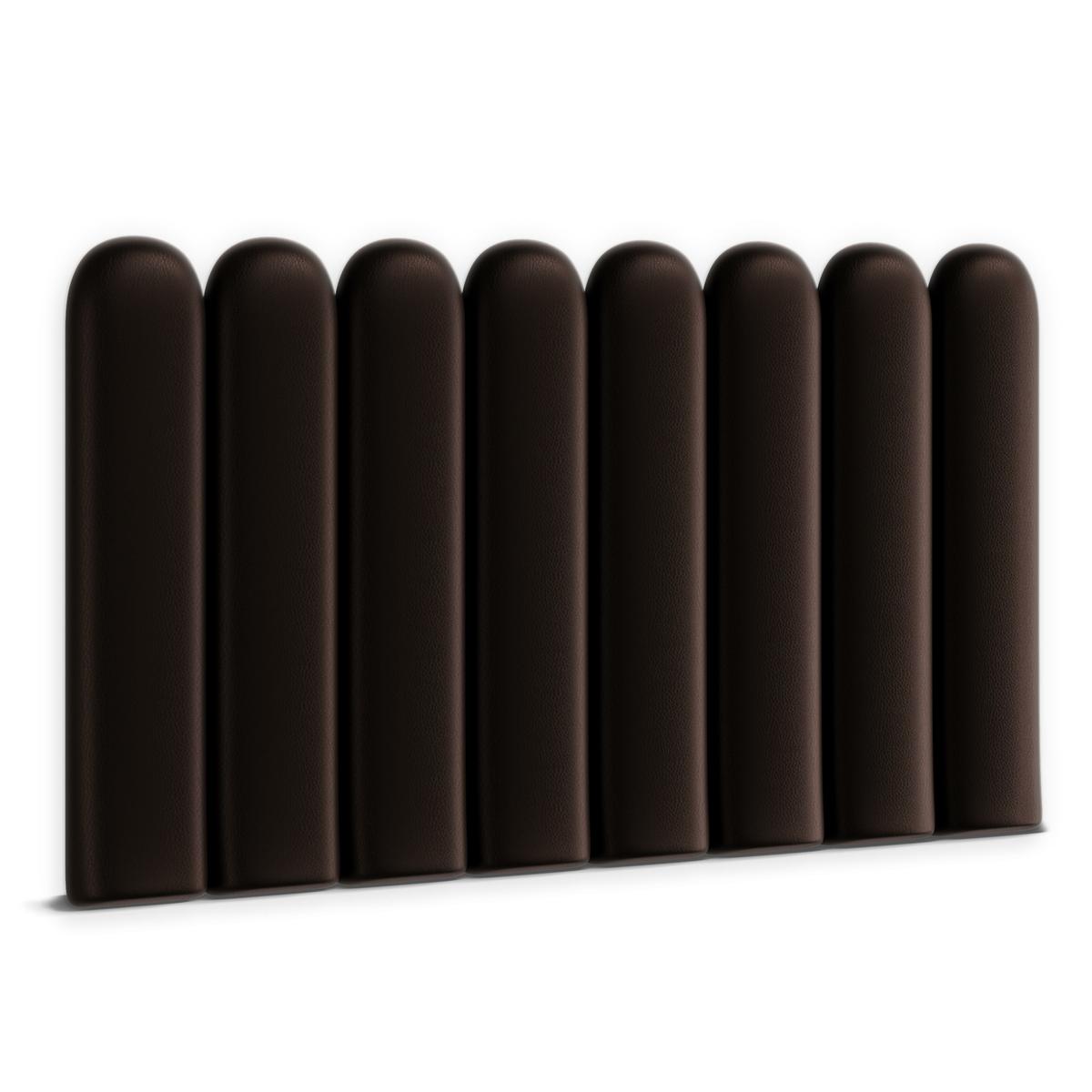 Panele tapicerowane 30x80 cm na ścianę płotek eko skóra brązowy 