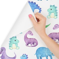 Tapeta w kolorowe dinozaury, do pokoju chłopca  - Miniaturka zdjęcia nr 3