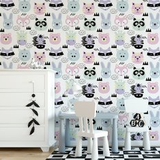 Tapeta Do Pokoju Dziecięcego KOLOROWE Zwierzątka  - Miniaturka zdjęcia nr 4