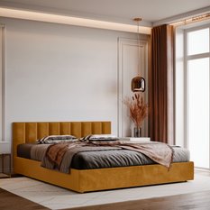 Panele tapicerowane 80x20 cm na ścianę prostokąt żółty - Miniaturka zdjęcia nr 5