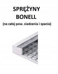 Narożnik kształt U LEO MAXI 355x162 cm kanapa z funkcją spania Tilia 17 sztruks sprężyny bonell ciemnybeż - Miniaturka zdjęcia nr 13