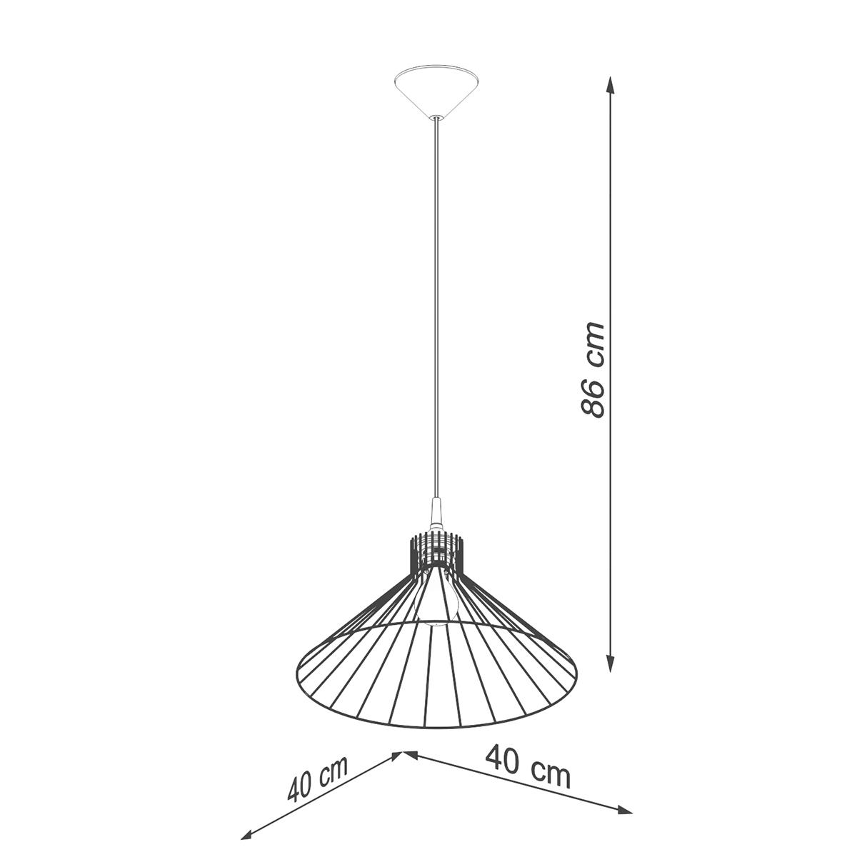 Lampa wisząca EDA 86x40x40cm nowoczesna E27 do salonu nr. 5