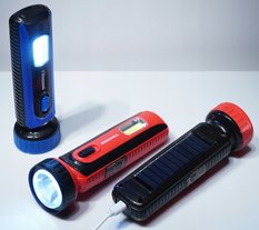 Latarka 16,5 cm solarna akumulatorowa ładowana usb  - Miniaturka zdjęcia nr 7