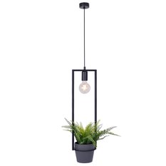 Lampa wisząca z kwietnikiem K-4038 ESTERA 19x100x19 cm do salonu lub pokoju czarny - Miniaturka zdjęcia nr 1