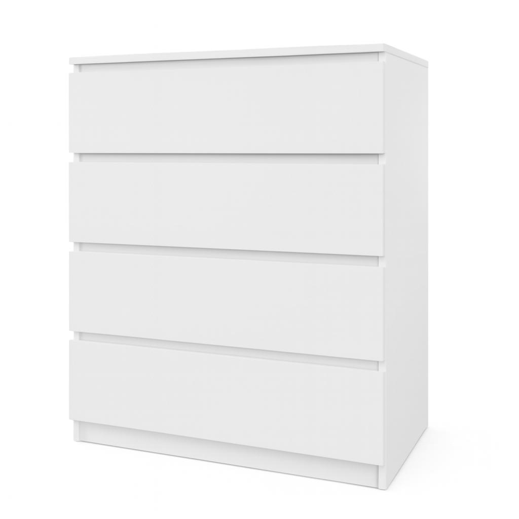 Komoda MARTUSIA 80x40x97 cm 4 szuflady biała do salonu i sypialni