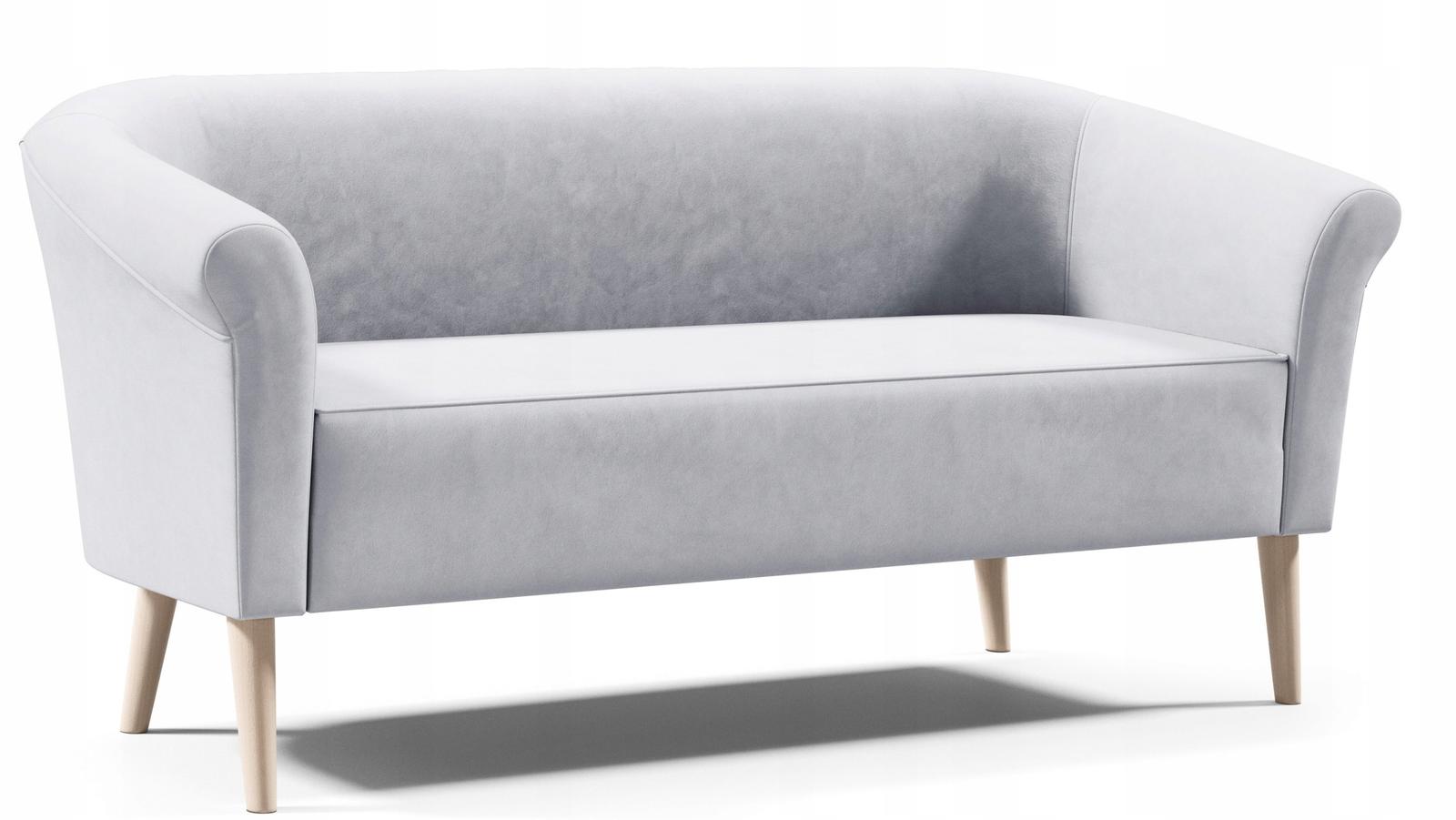 Sofa ESPERO 176x57x70 cm trzyosobowa  w stylu skandynawskim welur jasnobrązowa do salonu nr. 14