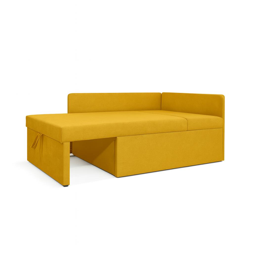Łóżko dziecięce Viluś 108x81x78 cm sofa rozkładana narożnik jednoosobowy z funkcją spania i przechowywania żółty nr. 6