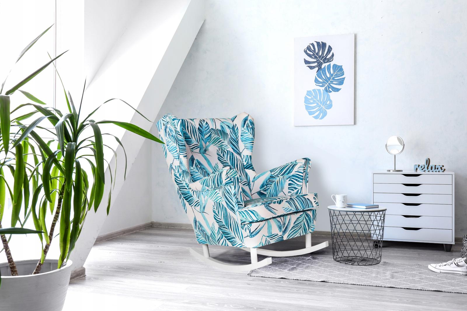 Fotel Uszak bujany WELUR pastelowe niebieskie lux nr. 3