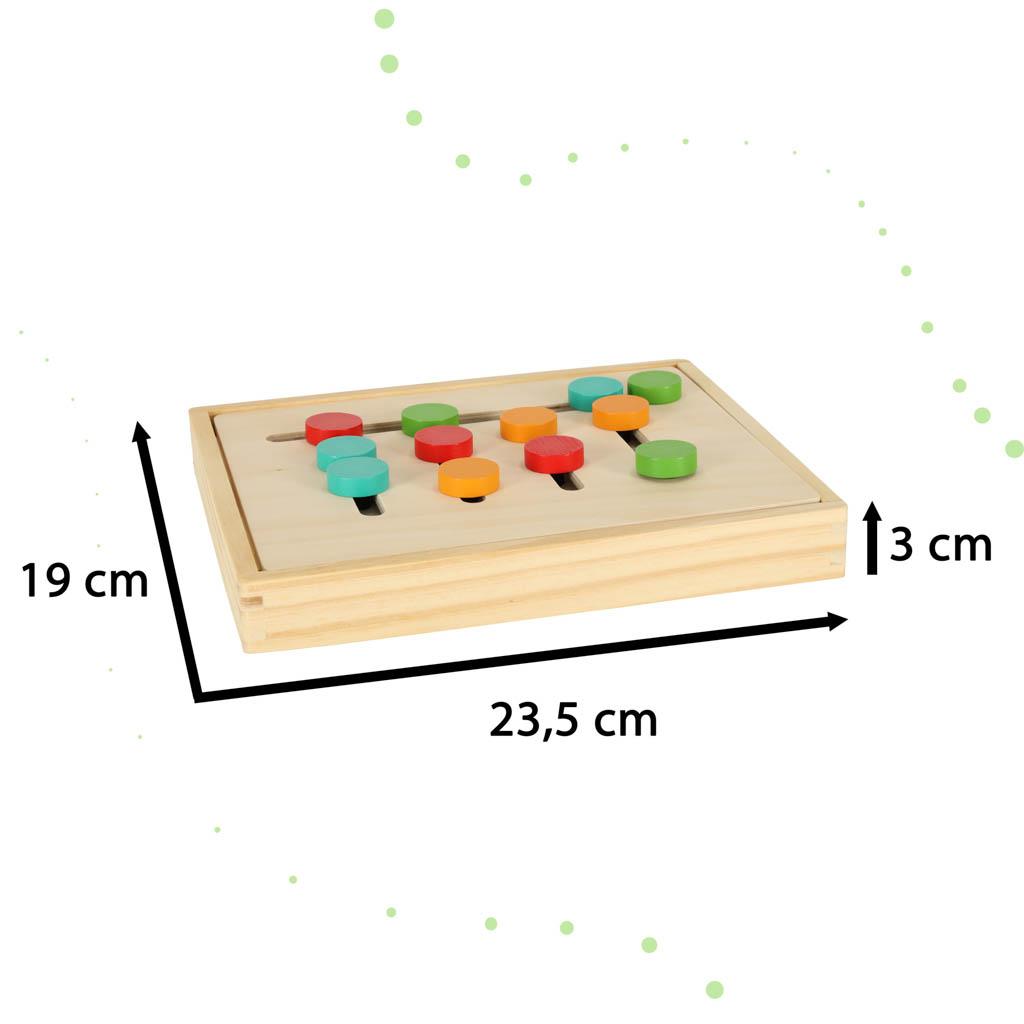 Zabawka edukacyjna 22 cm dopasuj kolory kształty drewniana  nr. 2