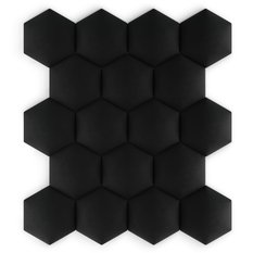 Panele tapicerowane 35x40 hexagon magic velvet czarny - Miniaturka zdjęcia nr 7