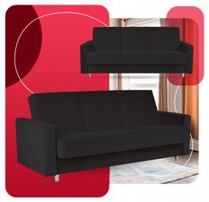 Wersalka kanapa sofa tapczan rozkładana Family Meble Alicja czarna - Miniaturka zdjęcia nr 6