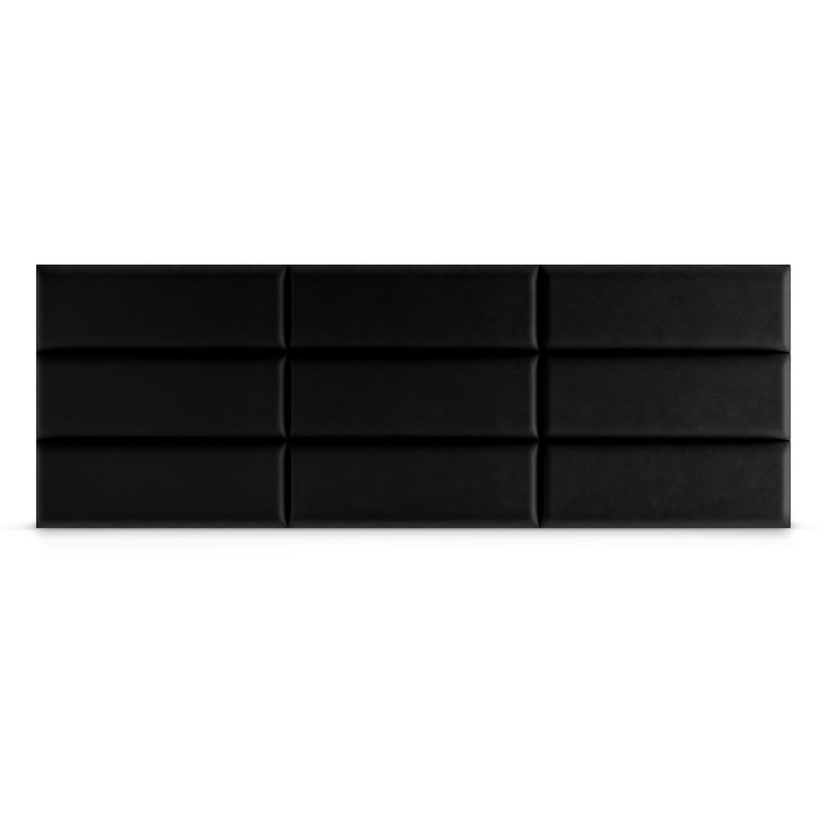 Panele tapicerowane 50x15 na ścianę prostokąt czarny nr. 4