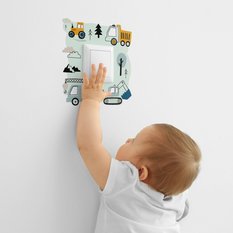 Naklejka Pod Kontakt Do Pokoju Dziecka Maszyny 20x20 Koparki Styl Skandynawski - Miniaturka zdjęcia nr 5