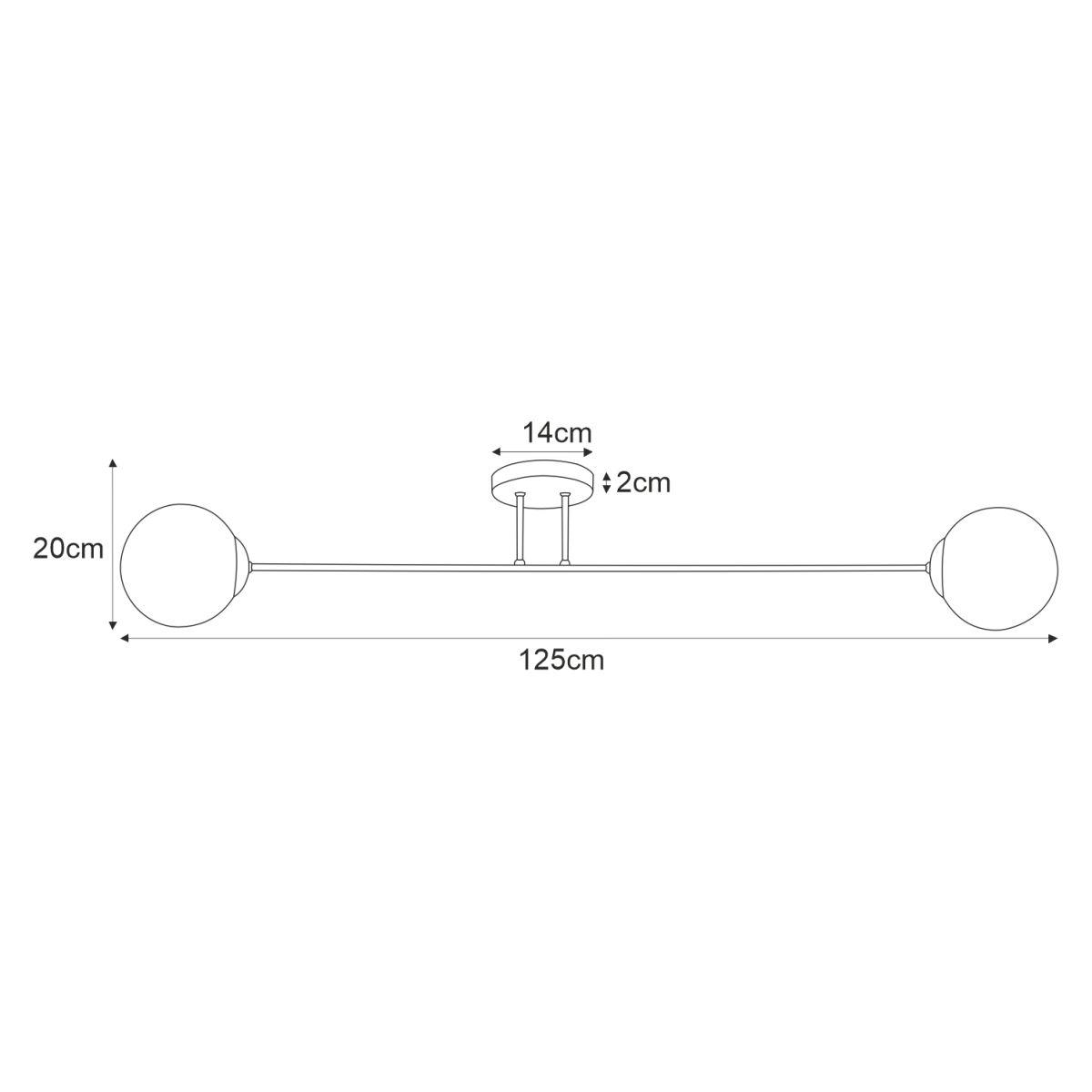 Lampa sufitowa K-4913 ISLA 125x20x14 cm do salonu lub pokoju czarny/patyna/biały matowy nr. 6